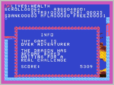 Into The Den Of The Snake Men - Screenshot - Game Over (World) - 256x192