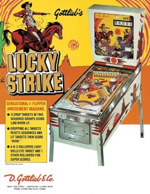 Lucky Strike (Gottlieb) - Advertisement Flyer - Front (World) - 850x1099