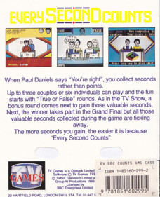 Every Second Counts - Box - Back (United Kingdom) - 1227x1512