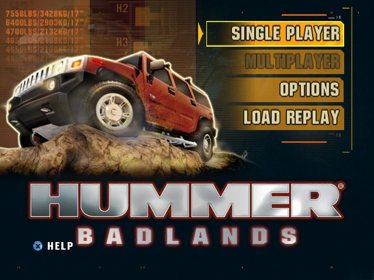Hummer: Badlands - Screenshot - Game Select (North America) - 640x480
