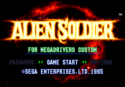 Alien Soldier - Screenshot - Game Title (Europe) - 640x448