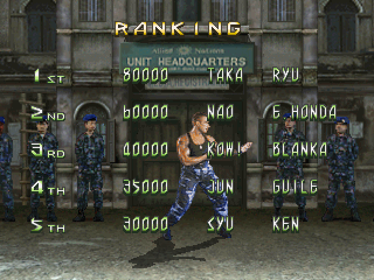 Street Fighter: The Movie - Screenshot - High Scores (World) - 640x480