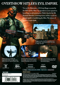Return to Castle Wolfenstein: Operation Resurrection - Box - Back (North America) - 1060x1500