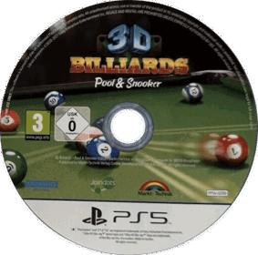3D Billiards: Pool & Snooker Remastered - Disc (Europe) - 515x510