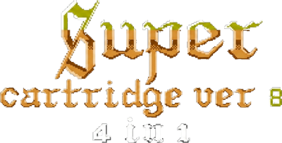 Super Cartridge Ver 8: 4 in 1 - Clear Logo (World) - 987x501