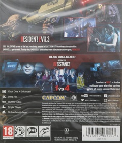 Resident Evil 3 - Box - Back (Europe) - 1215x1422