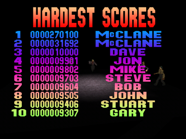 Die Hard Trilogy - Screenshot - High Scores (World) - 640x480