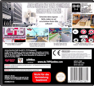 Tony Hawk's Proving Ground - Box - Back - Reconstructed (Germany) - 774x708