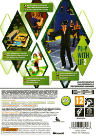 The Sims 3 - Box - Back (Europe) - 1445x2056