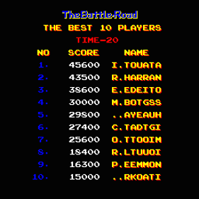 The Battle-Road - Screenshot - High Scores (Japan) - 256x256