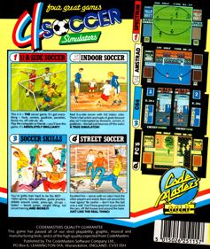 4 Soccer Simulators - Box - Back (United Kingdom) - 1605x1900