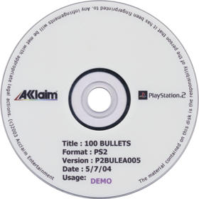 100 Bullets - Disc (United States) - 585x586