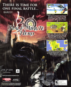 Half-Minute Hero - Advertisement Flyer - Front (United States) - 1844x2268