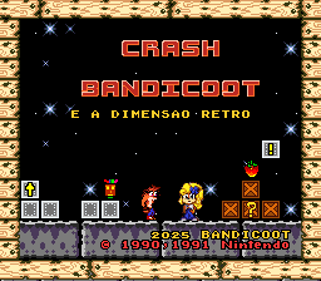Crash Bandicoot and the Retro Dimension - Screenshot - Game Title (Brazil) - 256x224