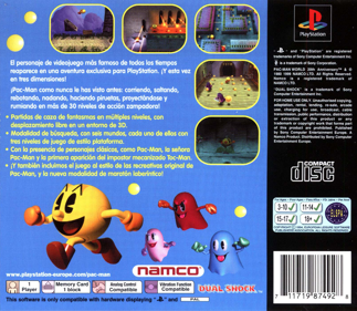 Pac-Man World - Box - Back (Spain) - 1604x1394