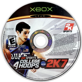College Hoops 2K7 - Disc (North America) - 800x800