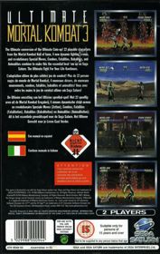 Ultimate Mortal Kombat 3 - Box - Back (Europe) - 800x1267