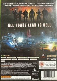 Resident Evil: Operation Raccoon City - Box - Back (Europe) - 1151x1641