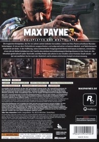 Max Payne 3 - Box - Back (Germany) - 905x1296