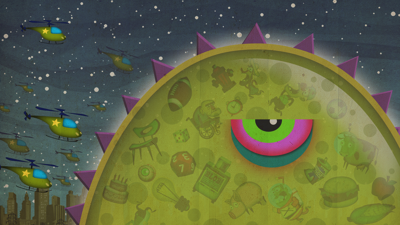 Tales from Space: Mutant Blobs Attack - Fanart - Background (United States) - 1920x1080