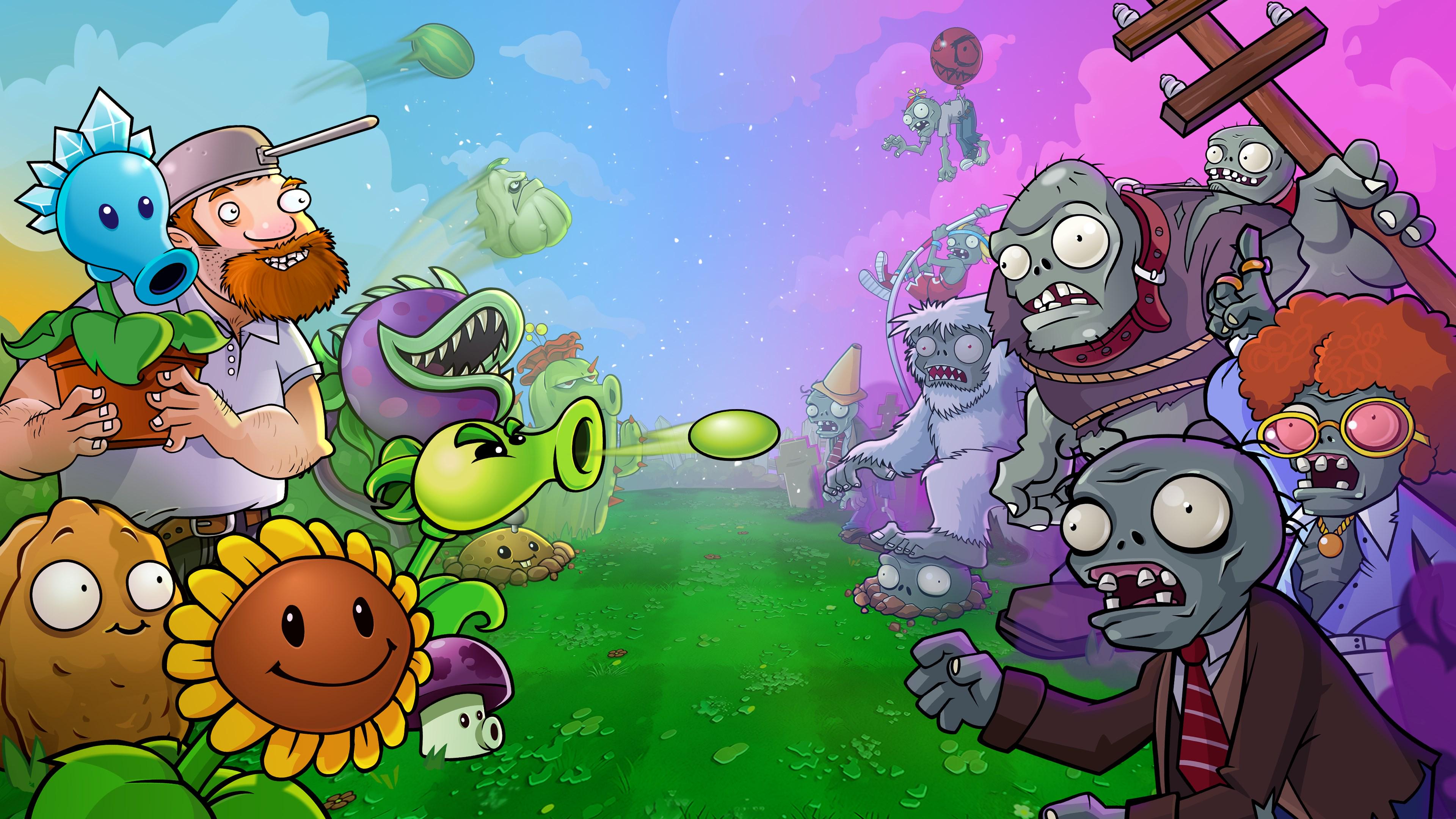Illustration of Plants VS. Zombies