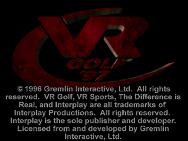 VR Golf '97 - Screenshot - Game Title (North America) - 640x480