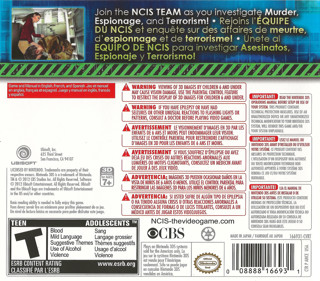 NCIS 3D - Box - Back (North America) - 3081x2703