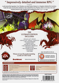 Dragon Age: Origins: Ultimate Edition - Box - Back (United Kingdom) - 1526x2154