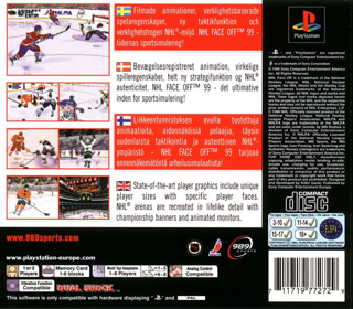 NHL FaceOff 99 - Box - Back (Europe) - 742x650