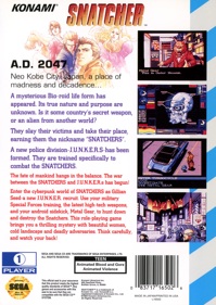 Snatcher - Box - Back (North America) - 3291x4645