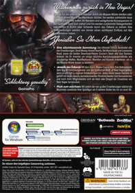 Fallout: New Vegas: Ultimate Edition - Box - Back (Germany) - 1053x1500