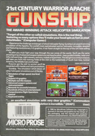 Gunship: The Helicopter Simulation - Box - Back (Europe) - 694x987