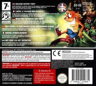 Crash: Mind Over Mutant - Box - Back (Europe) - 640x572