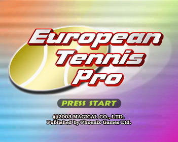 European Tennis Pro - Screenshot - Game Title (World) - 640x512