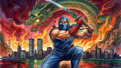 Ninja Gaiden III: The Ancient Ship of Doom - Fanart - Background (United States) - 1365x768