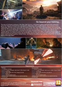 Star Wars Jedi: Survivor - Fanart - Box - Back (Europe) - 1520x2145