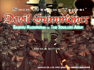 Shin Megami Tensei: Devil Summoner: Raidou Kuzunoha vs. The Soulless Army - Screenshot - Game Title (North America) - 2702x2020