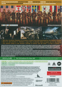 Medal of Honor: Warfighter - Box - Back (Germany) - 1200x1697
