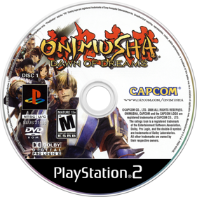 Onimusha: Dawn of Dreams - Disc (North America) - 1280x1280