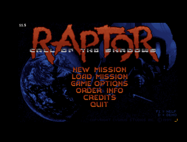 Raptor: Call of the Shadows - Screenshot - Game Title (World) - 752x572