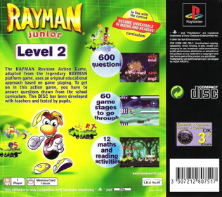 Rayman Junior: Level 2 - Box - Back (Europe) - 864x766