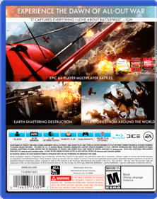 Battlefield 1 - Box - Back - Reconstructed (North America) - 1000x1264