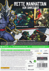 Teenage Mutant Ninja Turtles: Mutants in Manhattan - Box - Back (Germany) - 600x864