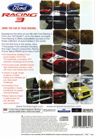 Ford Racing 3 - Box - Back (Europe) - 640x920