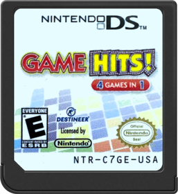 Game Hits! 4 Games in 1 - Cart - Front (North America) - 517x564