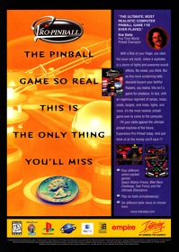 Pro Pinball - Advertisement Flyer - Front (North America) - 1180x1660