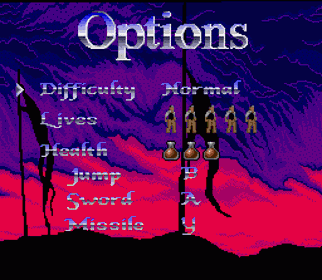 Bram Stoker's Dracula - Screenshot - Game Select (World) - 256x223