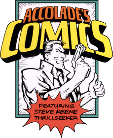 Accolade's Comics featuring Steve Keene Thrillseeker - Clear Logo (North America) - 1962x2400