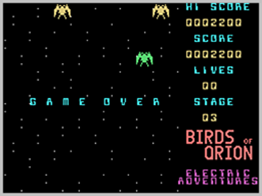 Electric Adventures' Classics - Screenshot - Game Over (World) - 256x192