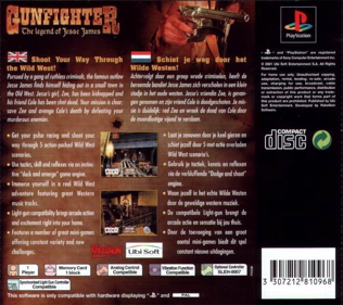Gunfighter: The Legend of Jesse James - Box - Back (Europe) - 765x680